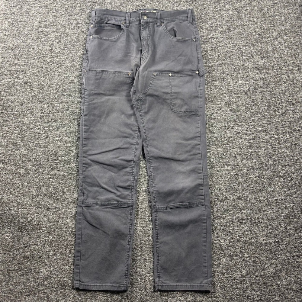Double Knee Devil-Dog Dungarees Workwear Utility Grey Pants Men's 34x34